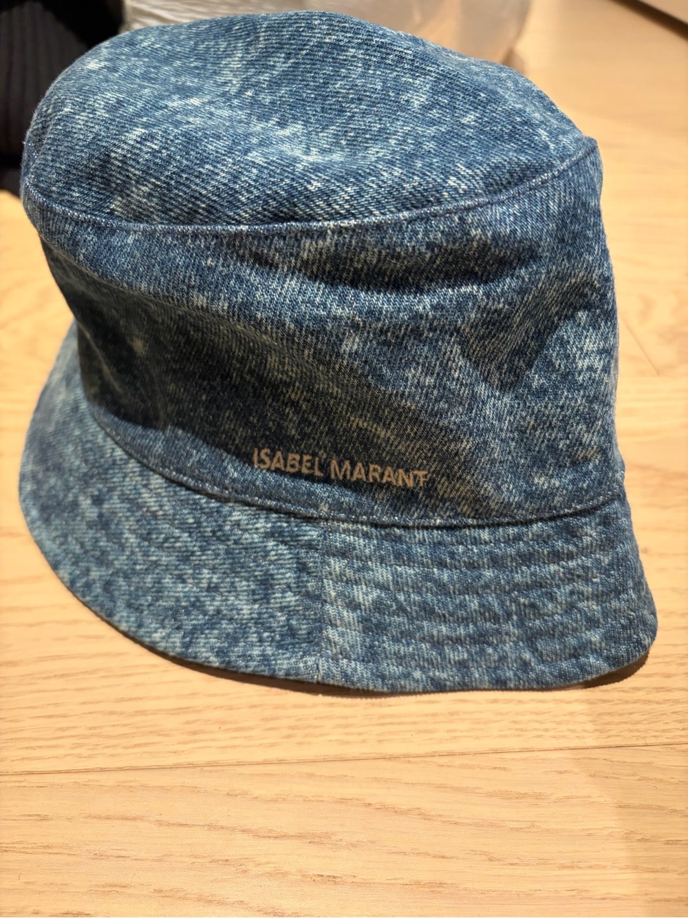 Haley Isabel Marant Denim Blue Bucket Hat with Subtle Logo